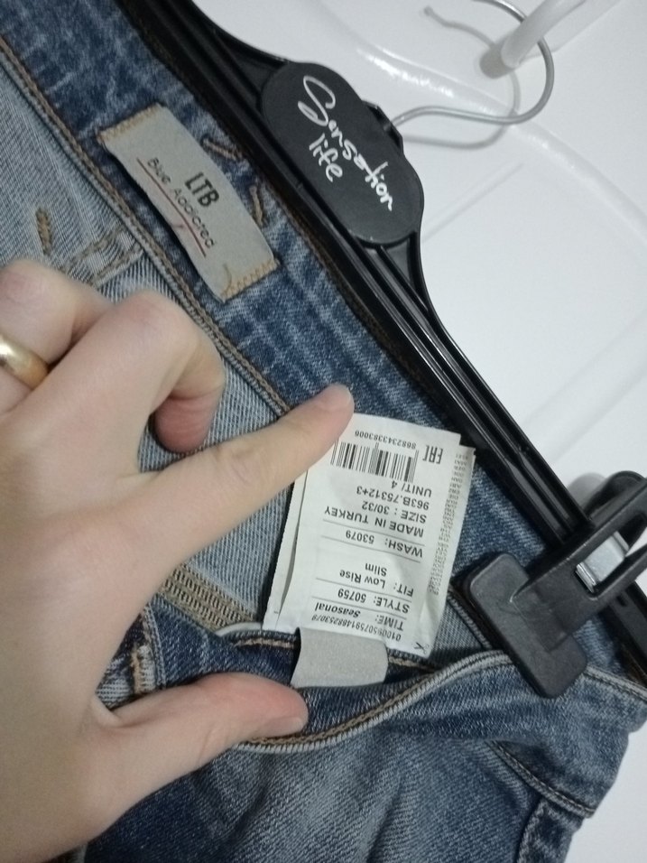 Erkek Gri Mavi Normal Kesim Denim Jean - Görsel 2