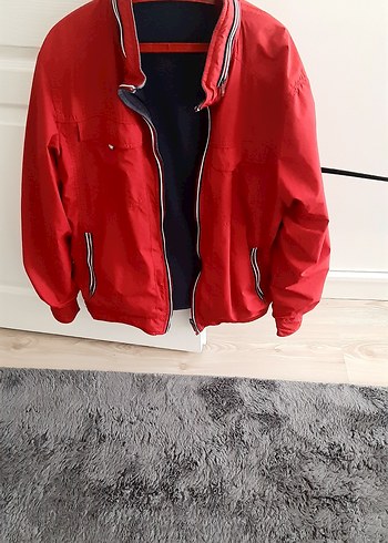 LC Waikiki Kırmızı Fermuarlı Erkek Midi Mont