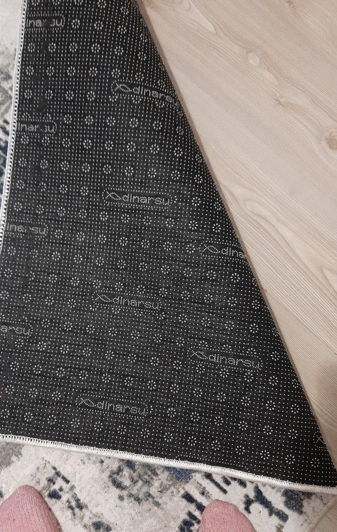 Gri Soyut Desenli Modern Halı - Görsel 3