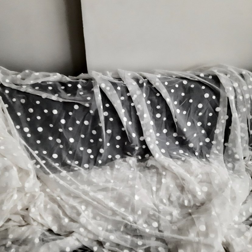 Puantiyelı  tü krem rengi - Görsel 2