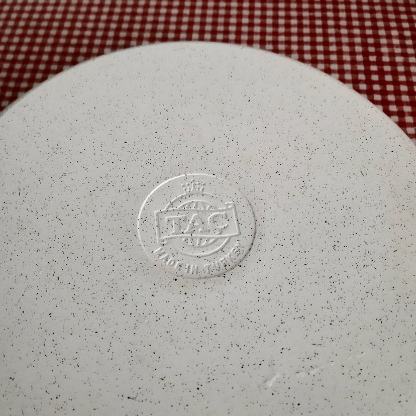 Gri Benekli Beyaz Seramik Tava - Görsel 3