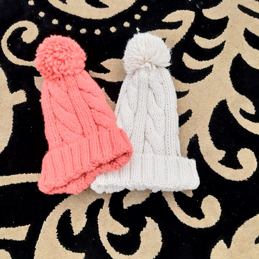 Örgü Kadın Bere Beyaz Ponponlu - Görsel 2