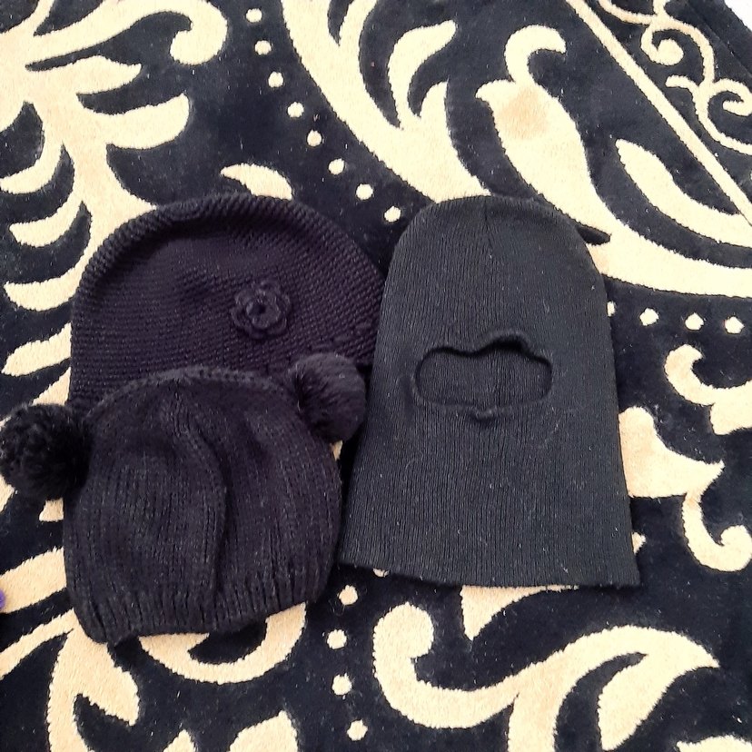 Siyah Örgü Kadın Bere Seti - Görsel 2