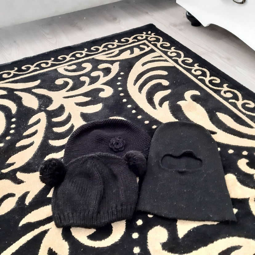 Siyah Örgü Kadın Bere Seti - Görsel 3