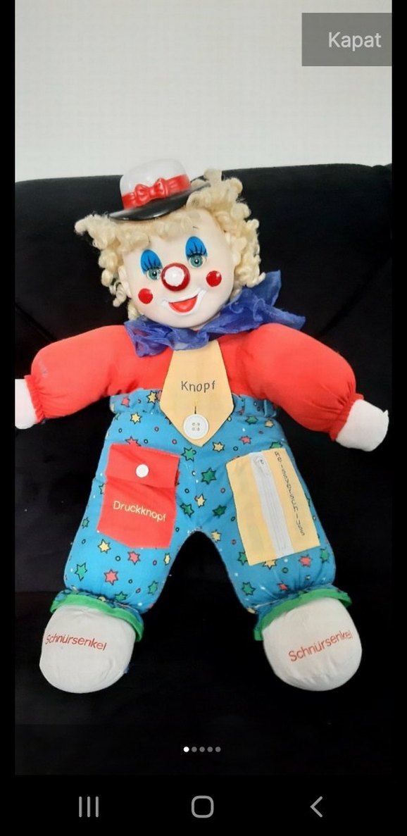 Renkli Clown Bebek Oyuncak - Görsel 2