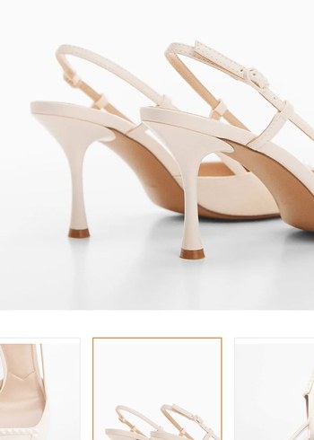 37 Beden beyaz Renk mango bej rengi Tokalı Stiletto Kadın Ayakkabı