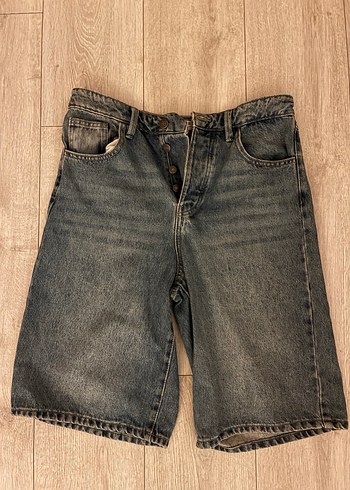 Stradivarius Mavi Denim Bol Bermuda Şort #bermuda #şort - Görsel 2