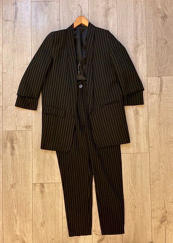 Bershka Kadın Siyah Çizgili Uzun Blazer Ceket #bershka #ceket - Görsel 5