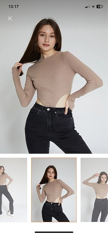 s Beden fitilli bel dekolteli parmak detaylı bodysuit