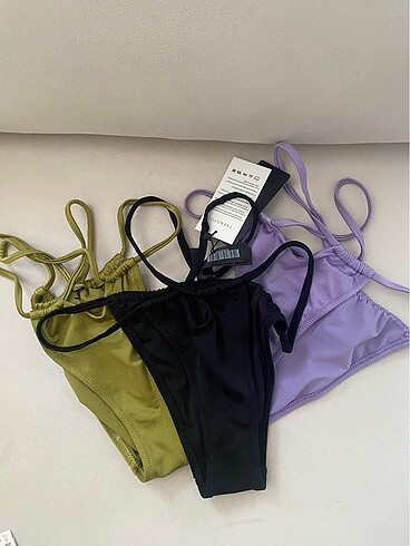 m Beden mor Renk Lila Dekolteli Bikini Altı #bikini