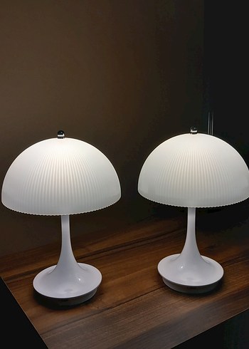 Beyaz Masa Lambası Çift Set - Görsel 2