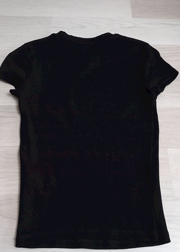 Siyah Kısa Kollu Basic Kadın Tişört - Görsel 4