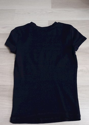 lacivert  Kısa Kollu Basic Kadın Tişört - Görsel 3