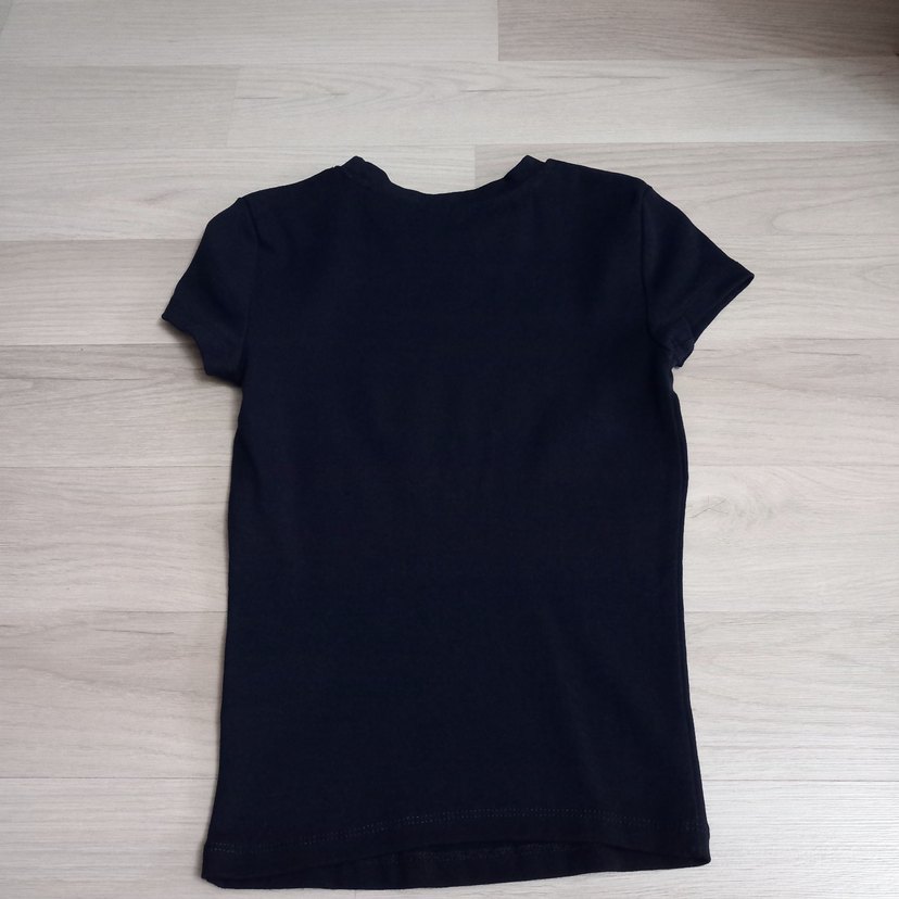 lacivert  Kısa Kollu Basic Kadın Tişört - Görsel 3