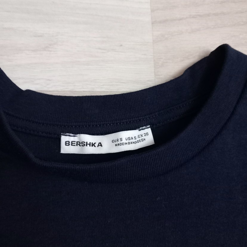 lacivert  Kısa Kollu Basic Kadın Tişört - Görsel 2