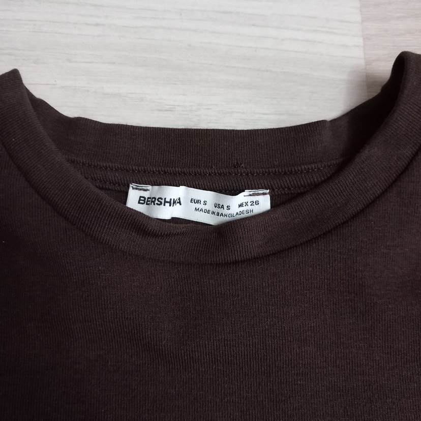 kahverengi Kadın Kısa Kollu Basic Tişört - Görsel 3