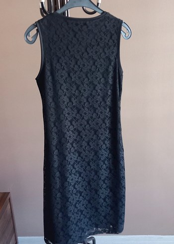 siyah dantel elbise - Görsel 5