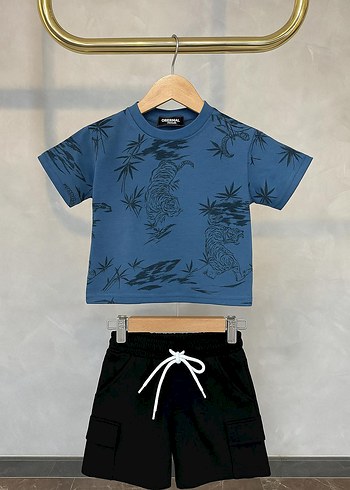 Çocuk Baskılı Tişört ve Şort Takım - Görsel 15