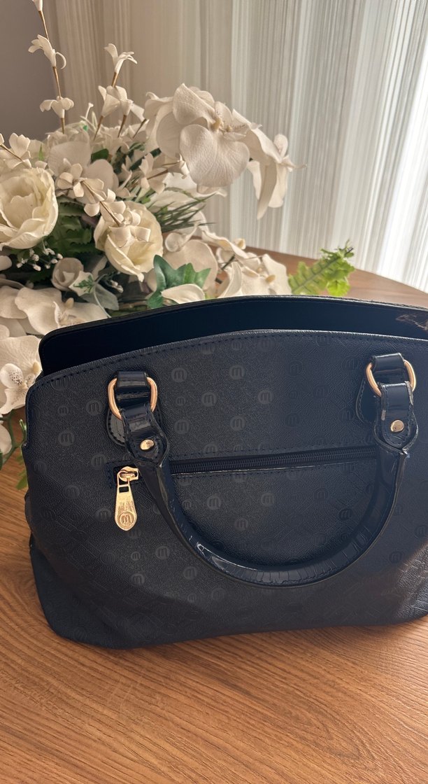 Klasik Mavi Deri Kadın Çanta - Görsel 3