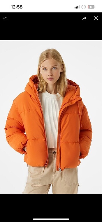 Bershka turuncu mont