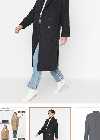 Siyah Uzun Kaban - Görsel 2