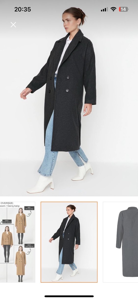 Siyah Uzun Kaban - Görsel 2