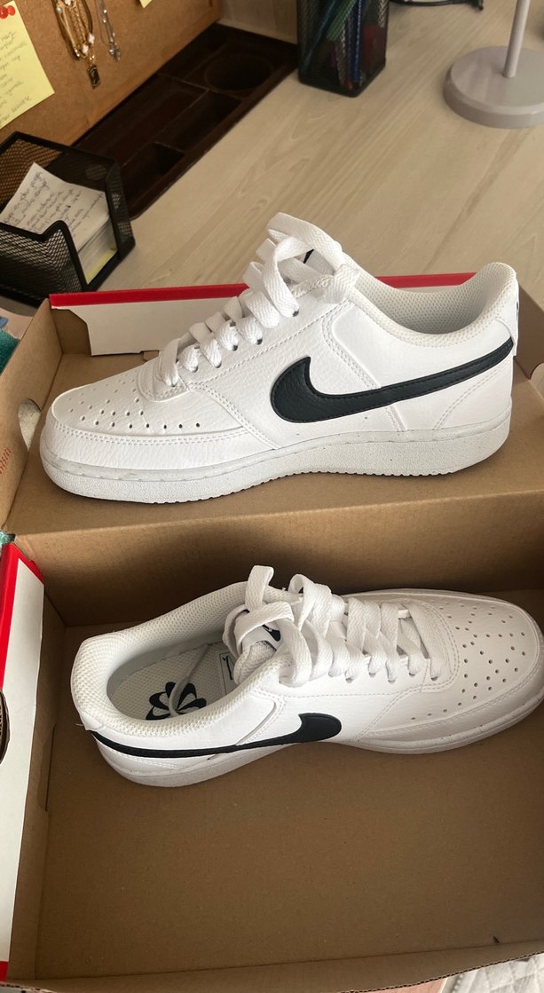 Beyaz Kadın Spor Ayakkabı, Düz Taban, Günlük - Görsel 3