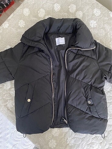 xs Beden siyah Renk Şişme mont