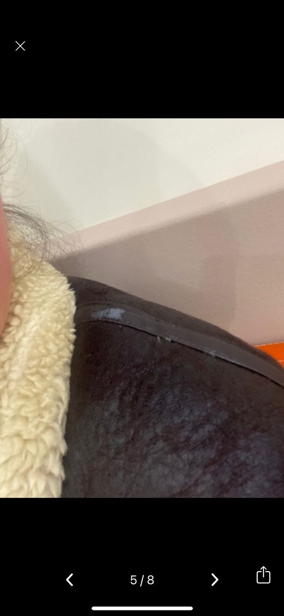 Kürklü Kahverengi Deri Kadın Ceket - Görsel 4