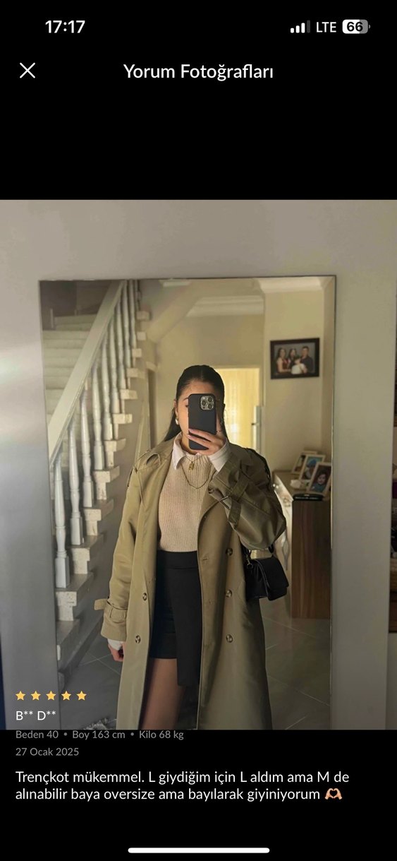 Kadın Bej Midi Trençkot Kemerli - Görsel 2