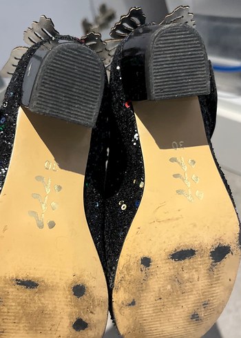 Kızlar için Parlak Simli Babet Ayakkabı - Görsel 4