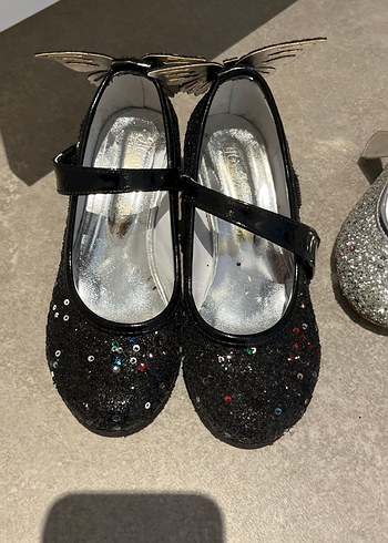 Kızlar için Parlak Simli Babet Ayakkabı - Görsel 5