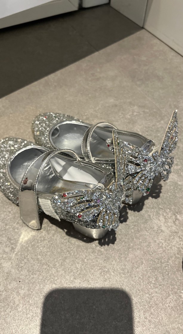 Kızlar için Parlak Simli Babet Ayakkabı - Görsel 2