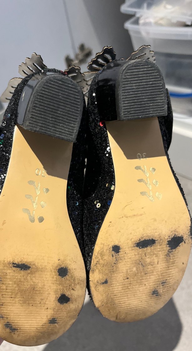 Kızlar için Parlak Simli Babet Ayakkabı - Görsel 4