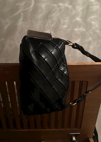 Siyah Deri Kadın Çanta - Sokak Modası - Görsel 6