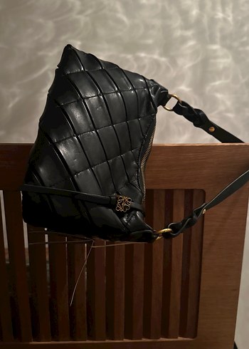 Siyah Deri Kadın Çanta - Sokak Modası - Görsel 4