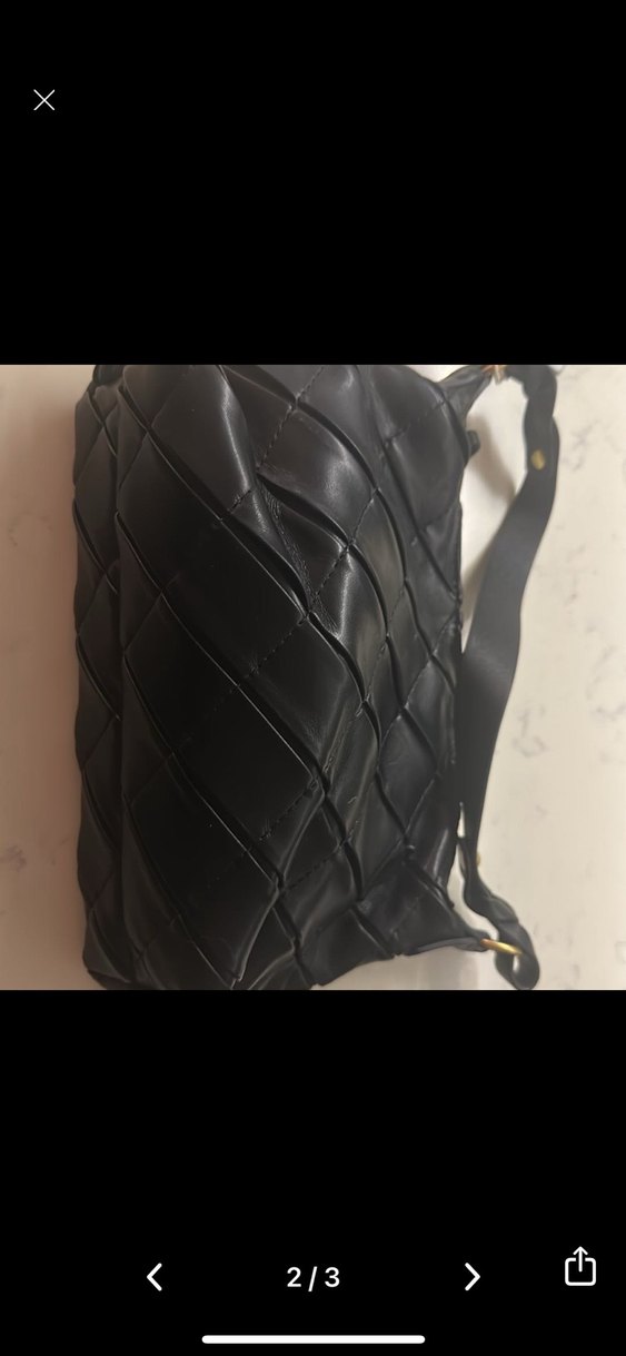 Siyah Deri Kadın Çanta - Sokak Modası - Görsel 2