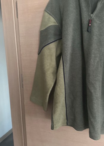 Erkek Gri Yarım Fermuarlı Yüksek Yakalı Polar - Görsel 4