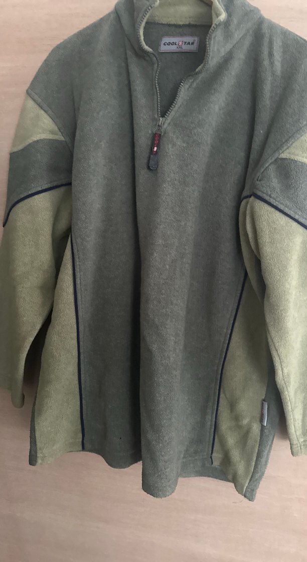 Erkek Gri Yarım Fermuarlı Yüksek Yakalı Polar - Görsel 5