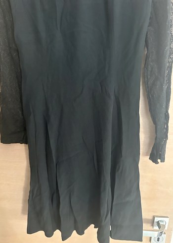 Beymen studio abiye elbiseDantel Detaylı Siyah V Yaka Kadın Bluz - Görsel 4