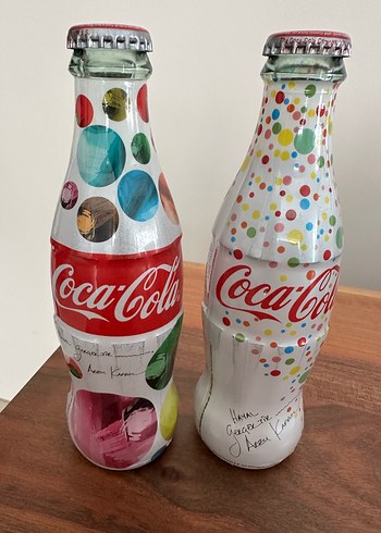 Renkli Desenli Coca-Cola Şişesi Vazo - Görsel 2