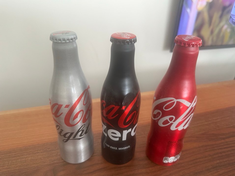 Renkli Desenli Coca-Cola Şişesi Vazo - Görsel 5