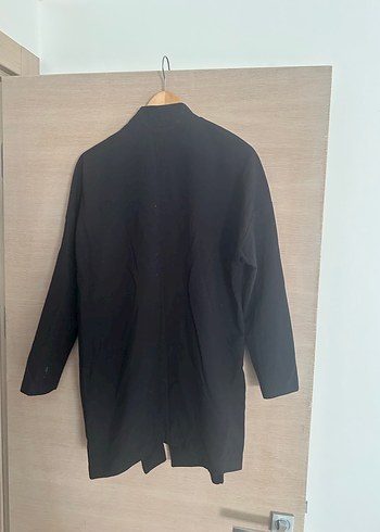 H&M Siyah Fermuarlı Midi Kadın Kaban - Görsel 6