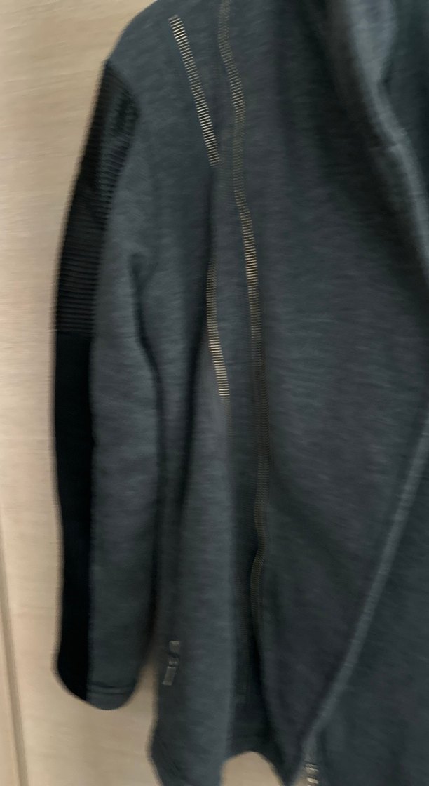 Gri MidiV yakalı Ceket Fermuarlı - Görsel 2