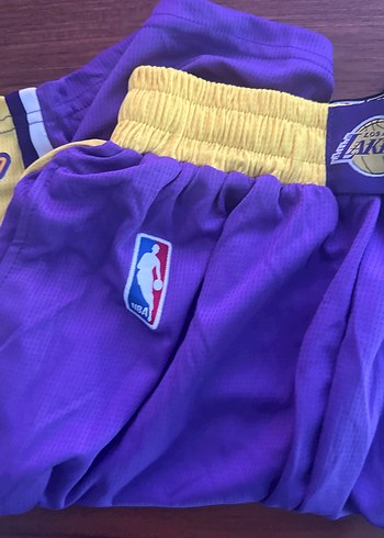 Los Angeles Lakers Mor Spor Şortu - Görsel 2