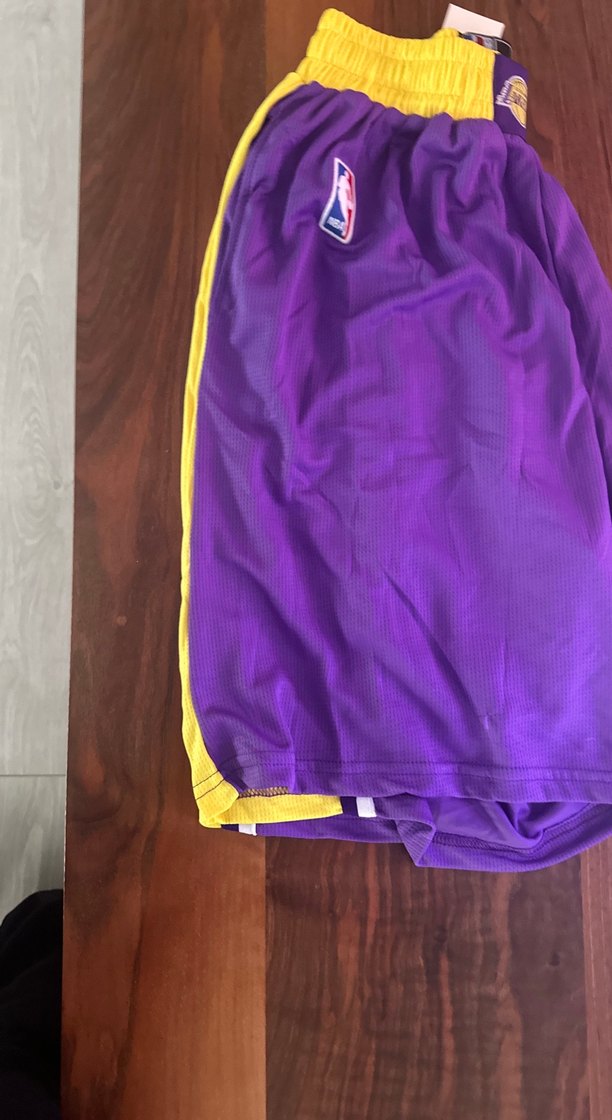Los Angeles Lakers Mor Spor Şortu - Görsel 5