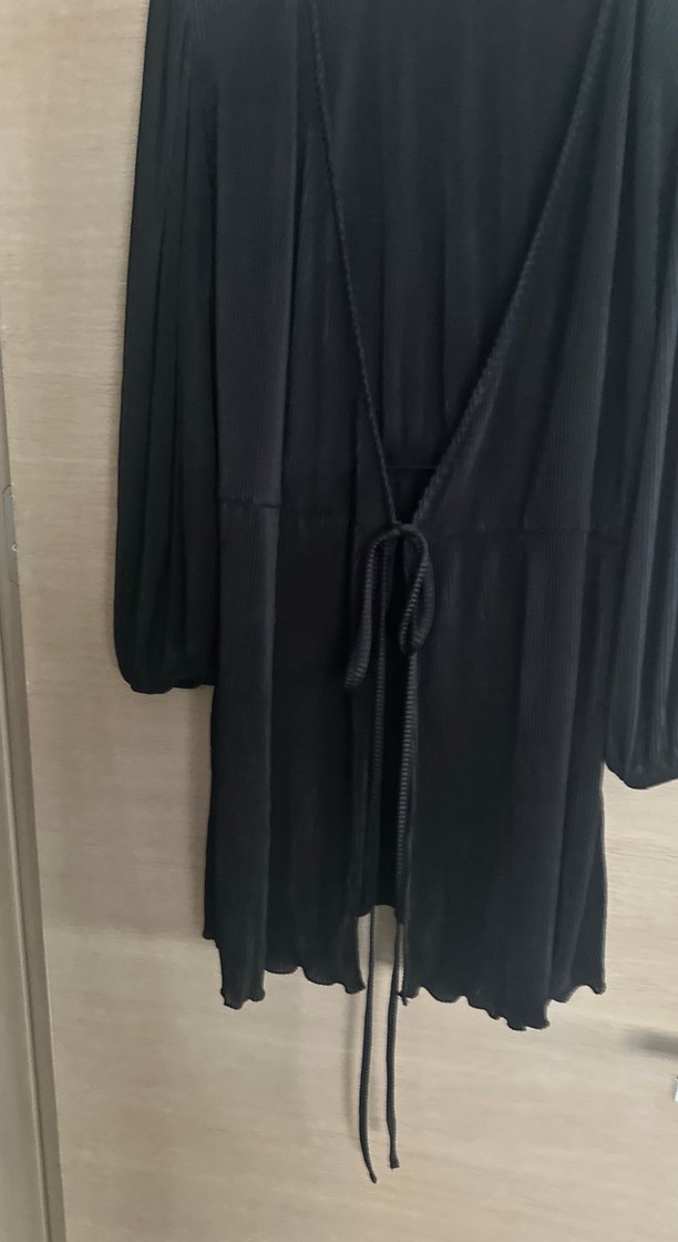 Siyah Uzun Kollu Gevşek Kesim Kadın Giydirme - Görsel 5