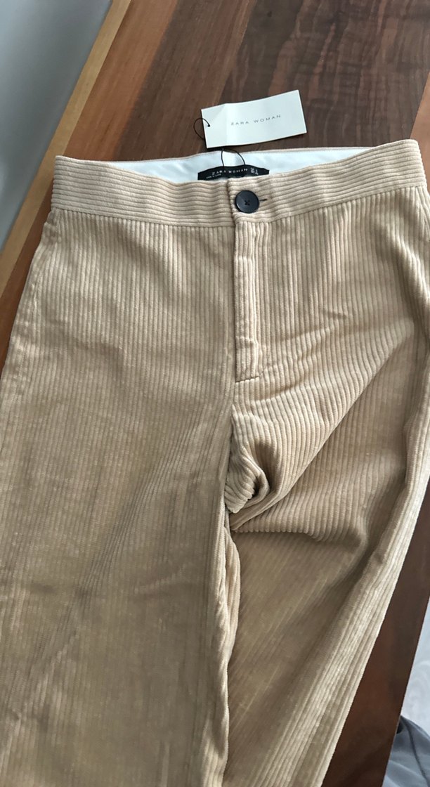 ZARA BEJ KADİFE PANTOLON - Görsel 3
