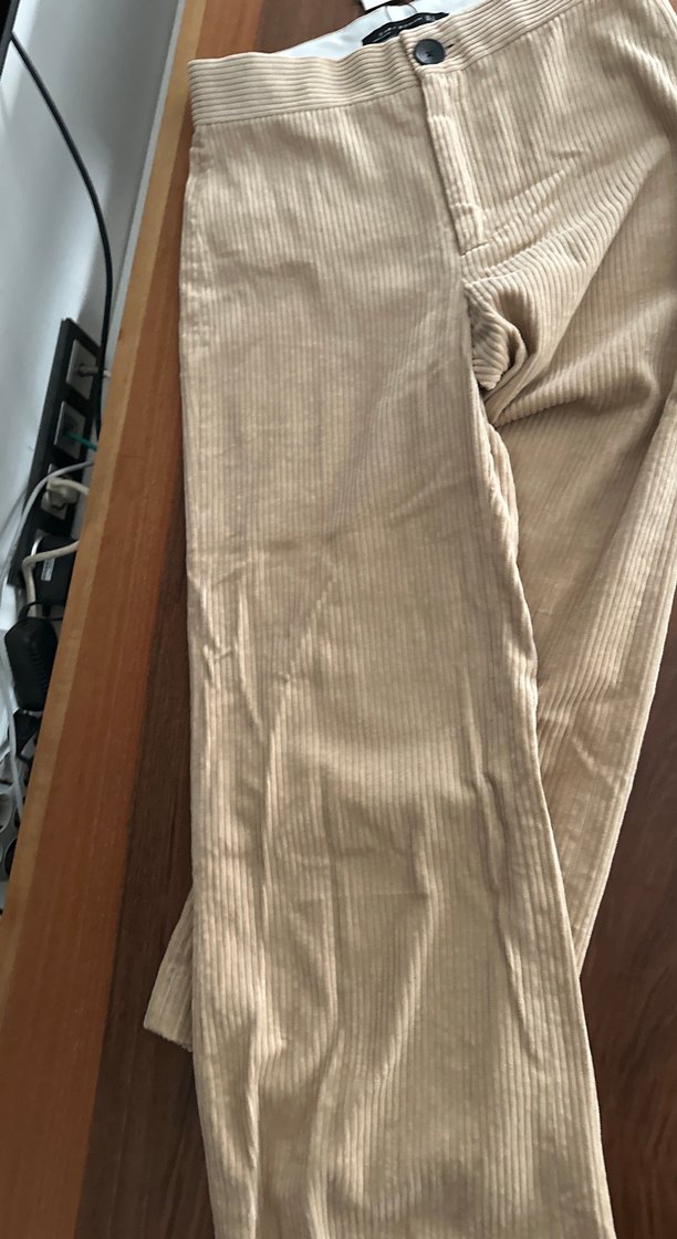 ZARA BEJ KADİFE PANTOLON - Görsel 4