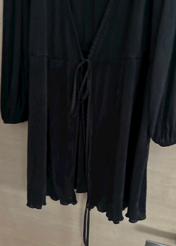 Uzun Kollu Siyah Kadın Giyimi - Görsel 5